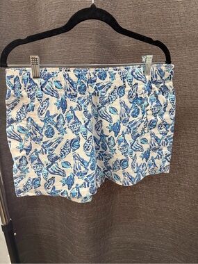 Lilly Pulitzer Blue & White Shell-Print Women’s Shorts